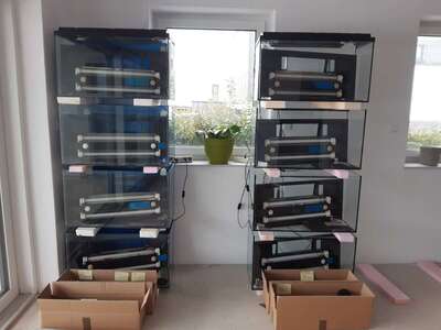 Aquarium Set 80cm Zuchtbecken mit Überlauf Zierfischzucht 112l 120l 125l 130l