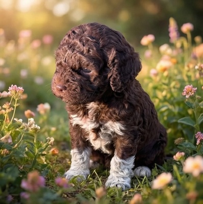 Canella, Sienna, Luna, Mocca, Lagotto Romagnolo Welpen - Hündin