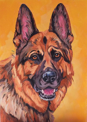 Direkt von Künstlerin: Tierportraits ab Foto (mit Tierschutzhilfe)