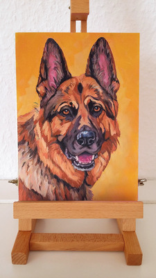 Direkt von Künstlerin: Tierportraits ab Foto (mit Tierschutzhilfe)