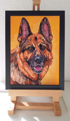 Direkt von Künstlerin: Tierportraits ab Foto (mit Tierschutzhilfe)